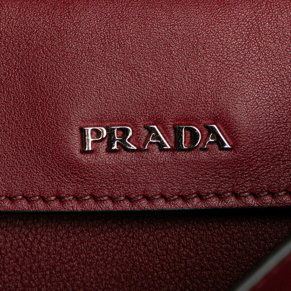 PRADA Red Leather Shoulder Bag - Picture 4 of 9